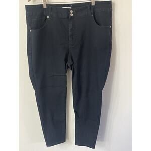 Between US Womens Straight Leg Jeans Size 24 Black Stretch High Rise Zip Casual
